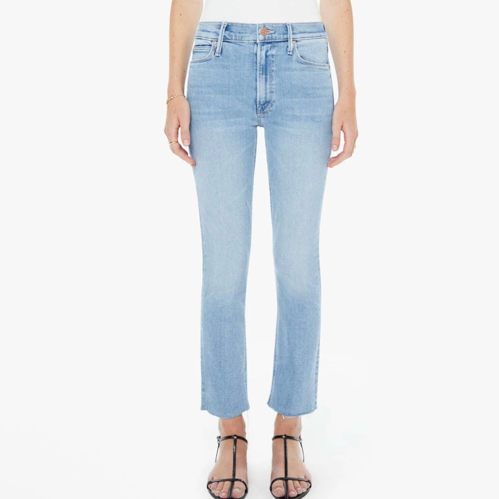 MOTHER Light Wash Straight Leg Jeans